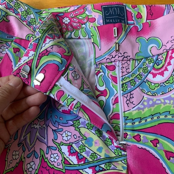 Bohemian Boho cropped Melly M Paisley print pants, liberty art,  Size 2 - Picture 8 of 10